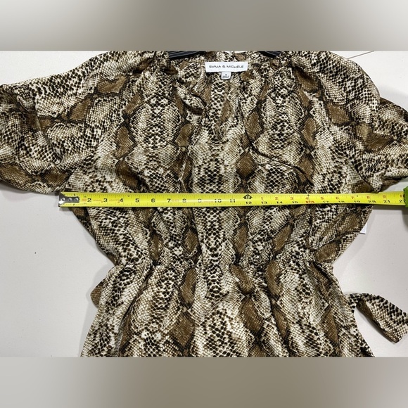 Emma & Michele gorgeous boho snakeskin print long sleeve dress women’s size M - Picture 15 of 17